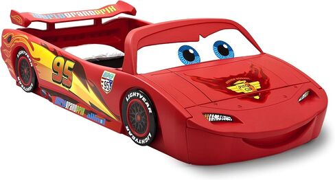 Delta Children Disney/Pixar Cars Lightning McQueen Toddler-To-Twin Bed with Toy Box by Delta Children in Kuwait