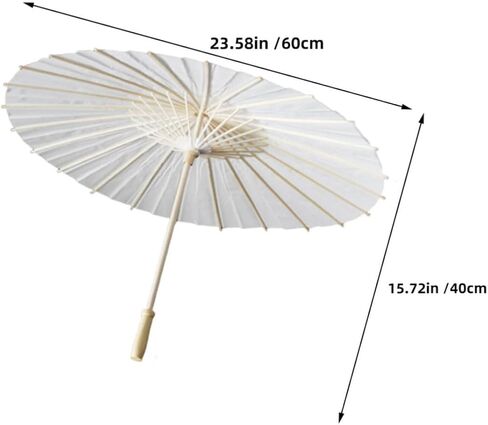 LIFKOME White Paper Umbrella for Wedding Bride with Elegant Design, Lightweight and Portable Parasol for Outdoor Gatherings and Photography, Traditional Japanese Style Wedding Decoration in Kuwait