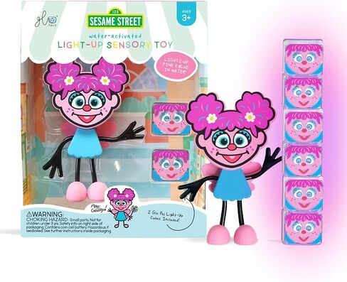 Glo Pals Sesame Street Water-Activated Light-Up Cubes Only, Elmo 4 Pack | Sesame Street Cubes Glow Red On Contact With Water, Non-Toxic and Mold Free, Builds Fine Motor and Color Skills in Kuwait