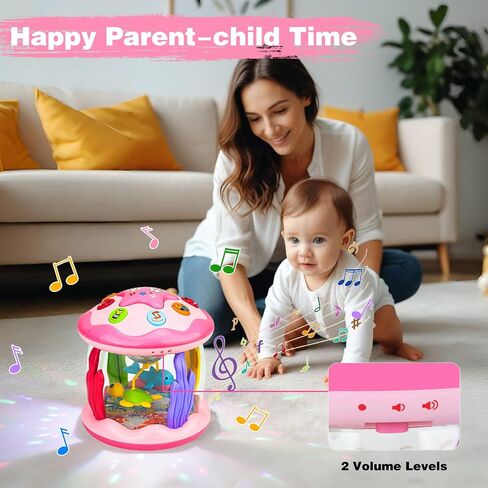 Baby Girl Toys 0-6 Months: Musical Light Up Tummy Time Ocean Rotating Toy | Babies Music Toys 3 4 5 6-12 Month - Infant Aquarium Crawling Toy for 1 Year Old Baby Girls Birthday Newborn Shower Gifts in Kuwait