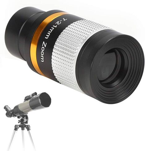 Zoom Eyepiece for Telescope, Zoom 7 to 21mm 1.25 inch Telescope Eyepiece for Low Power and High Power Viewing, Works with Any Telescope that Accepts 1.25" Eyepieces in Kuwait