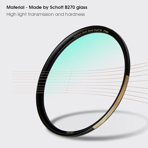 Haida Premium Brass MCUV Filter Shockproof Tempered Optical Glass Ultra Thin Ideal for Wide Angle (52mm) in Kuwait