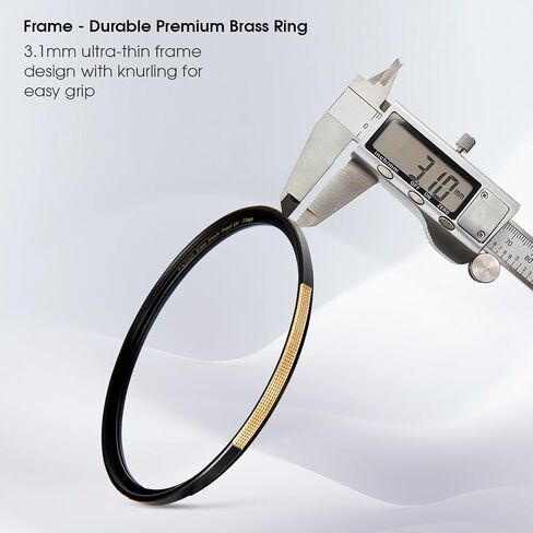 Haida Premium Brass MCUV Filter Shockproof Tempered Optical Glass Ultra Thin Ideal for Wide Angle (52mm) in Kuwait
