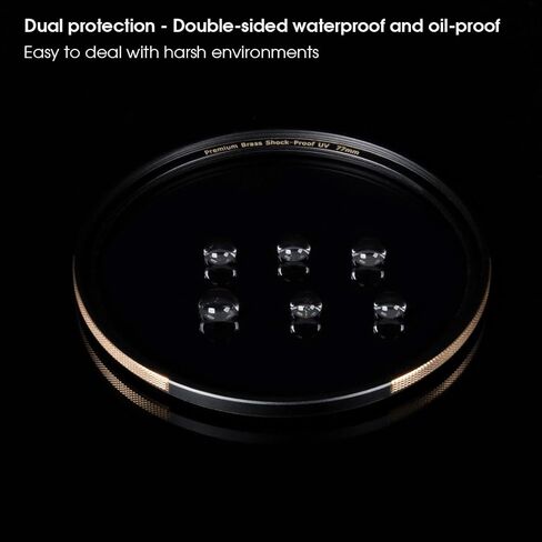 Haida Premium Brass MCUV Filter Shockproof Tempered Optical Glass Ultra Thin Ideal for Wide Angle (52mm) in Kuwait