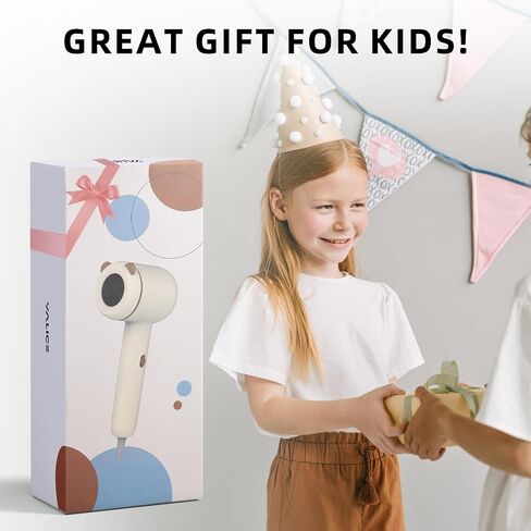 YALICE Kids Hair Dryer, Travel Small Hair Dryer for Children, Mini Ionic Quiet Kids Blow Dryer with ALCI Safety Plug, 3 Speed Settings, Anti-Scald, Kids Birthday Gift for Baby Hair Accessories, Pink in Kuwait