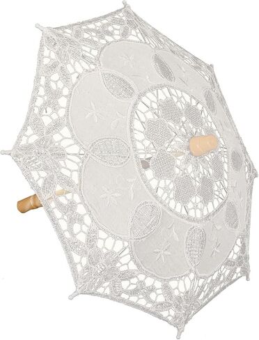 Lace Umbrella Wedding Accessory Elegant Bridal Parasol for Outdoor Ceremonies Eucalyptus Lace 1 Unit in Kuwait