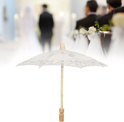Lace Umbrella Wedding Accessory Elegant Bridal Parasol for Outdoor Ceremonies Eucalyptus Lace 1 Unit in Kuwait