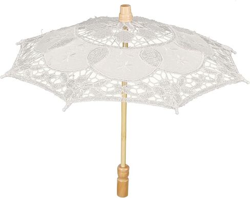 Lace Umbrella Wedding Accessory Elegant Bridal Parasol for Outdoor Ceremonies Eucalyptus Lace 1 Unit in Kuwait