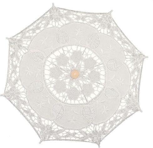 Lace Umbrella Wedding Accessory Elegant Bridal Parasol for Outdoor Ceremonies Eucalyptus Lace 1 Unit in Kuwait
