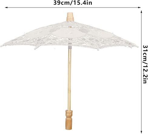 Lace Umbrella Wedding Accessory Elegant Bridal Parasol for Outdoor Ceremonies Eucalyptus Lace 1 Unit in Kuwait