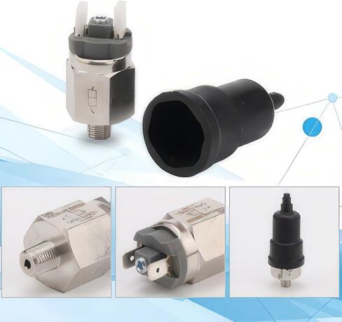 Stainless Steel Adjustable Pneumatic Pressure Control Switch for Pump | 1/8" PT Thread, QPM11-NO, Normally Open Type, Air Adjustable Pressure Switch in Kuwait