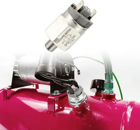 Stainless Steel Adjustable Pneumatic Pressure Control Switch for Pump | 1/8" PT Thread, QPM11-NO, Normally Open Type, Air Adjustable Pressure Switch in Kuwait