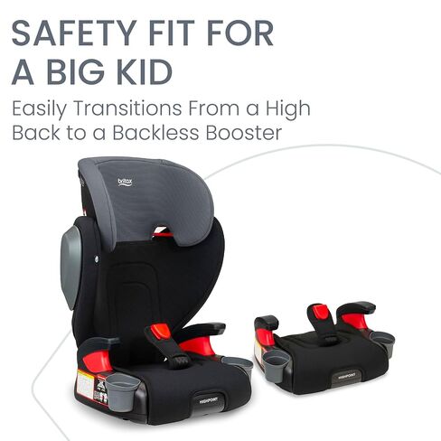 Britax Highpoint Backless Belt-Positioning Booster Seat, SafeWash Black Ombre in Kuwait