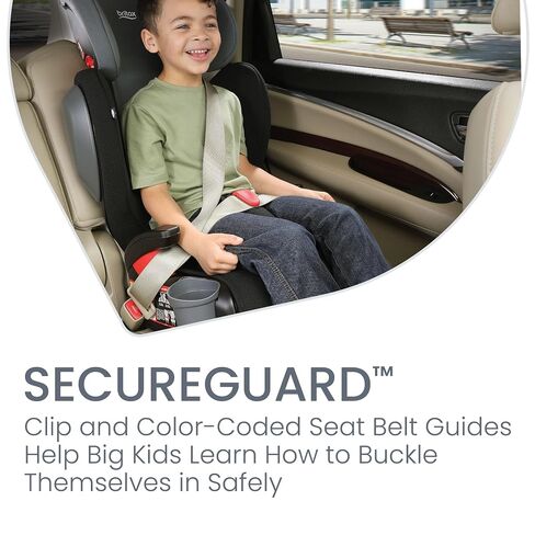 Britax Highpoint Backless Belt-Positioning Booster Seat, SafeWash Black Ombre in Kuwait