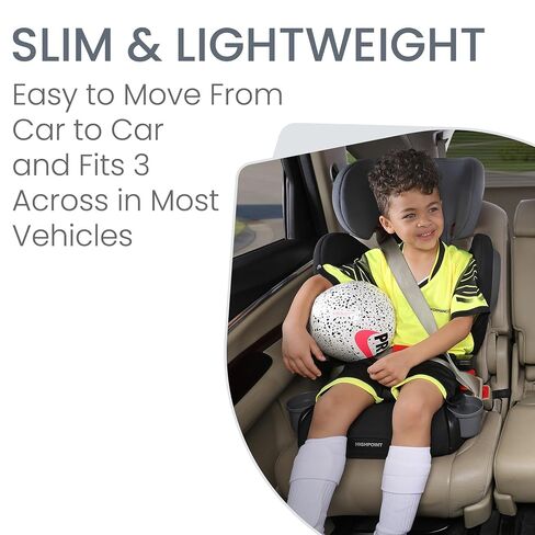 Britax Highpoint Backless Belt-Positioning Booster Seat, SafeWash Black Ombre in Kuwait