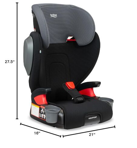 Britax Highpoint Backless Belt-Positioning Booster Seat, SafeWash Black Ombre in Kuwait