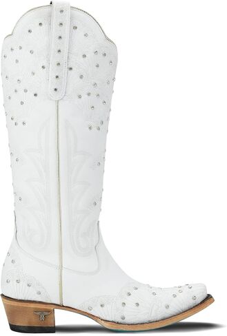 Lane Women's Boot Barn X Women'S Calypso Leather Western Bridal Snip Toe White 7 M US in Kuwait