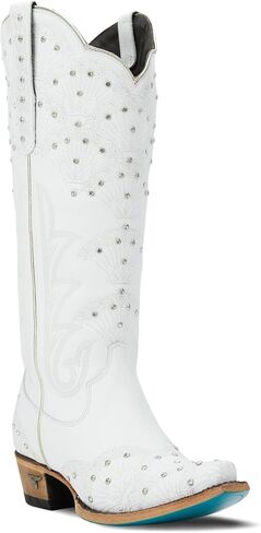 Lane Women's Boot Barn X Women'S Calypso Leather Western Bridal Snip Toe White 7 M US in Kuwait