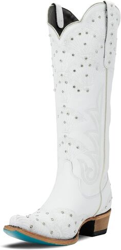 Lane Women's Boot Barn X Women'S Calypso Leather Western Bridal Snip Toe White 7 M US in Kuwait