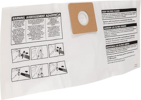 Shop-Vac 9066900 Disposable Filter Bags (3-Pack) | Fits 3 Gallon Tanks, Ideal for Dry Pickup, Non-Hazardous Materials, Compatible With Shop-Vac 3 Gallon Models in Kuwait