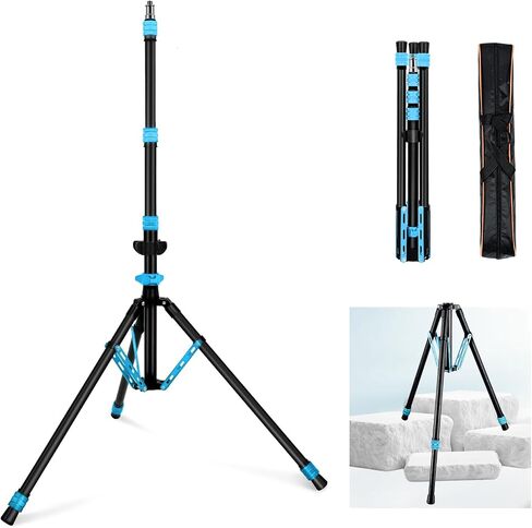 Light Stand Photography, 6.5ft/200cm Removable Center Column Tripod Stand | 2-in-1 Portable Aluminum Tripod Light Stand with Storage Bag & Sandbag, for Video Lighting, Flash, Strobe, Softbox in Saudi Arabia