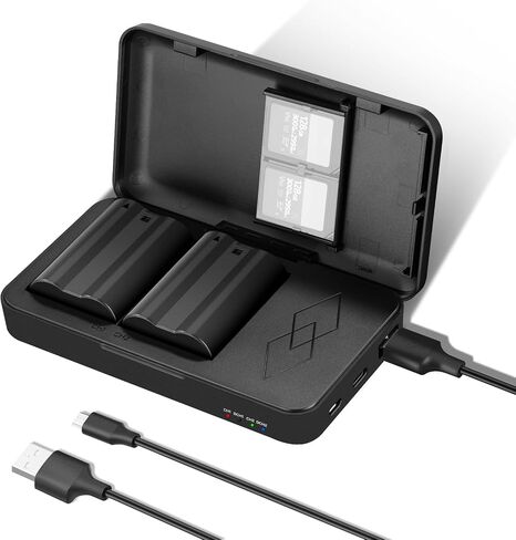 NEEWER Replacement Battery and Charger Set for LP-E6 LP-E6N, Compatible with Canon 5D Mark II III 5D Mark IV 6D Mark II 7D Mark II 70D 80D 90D, 2 Pack 2000 mAh Batteries and Dual Channel USB Charger in Saudi Arabia