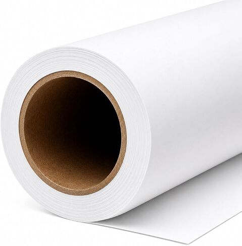 Yizhily Seamless White Backdrop Paper Roll, 53" x 16.4', Heavyweight Matte Arctic White Photo Background for Small Studio Headshots, Tabletop Product & Food Photography | Headshots; tabletop product photography; food shoots; e-commerce images; small studi in Saudi Arabia