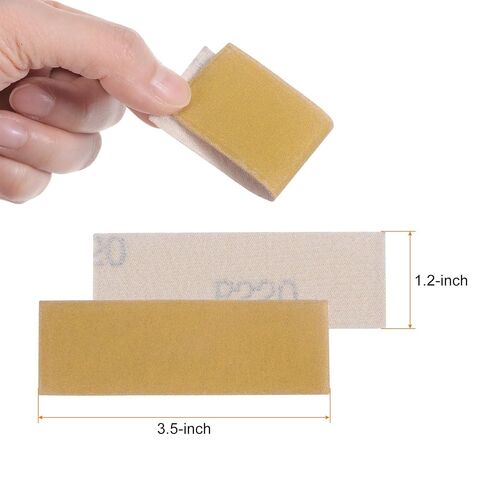 HARFINGTON 100pcs Micro Sander Paper 220 Grit 3.5x1.2 Inch Mini Sanding Sheets Strips Hook Loop Sandpapers for Wood Metal Small Projects Tight Spaces Polish Work in Kuwait