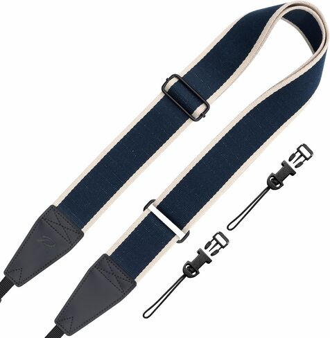 Padwa Lifestyle Camera Strap - Double Layer Cowhide Ends,2" Cotton Embroidered Vintage Camera Straps, Adjustable Neck & Shoulder Strap for All DSLR Cameras,Great Gift for Photographers -Spring Flowers in Kuwait