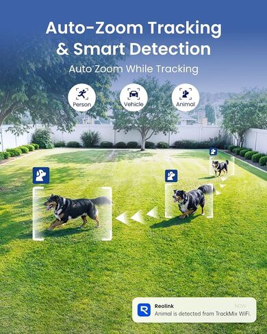 REOLINK 4K 8MP Dual-Lens PTZ Wired WiFi Outdoor Security Camera, 2.4/5GHz | 360° Auto Tracking, 6X Hybrid Zoom, Smart Person/Vehicle/Animal Detection, Dual-Band Wi-Fi, Color Night Vision, TrackMix WiFi in Kuwait