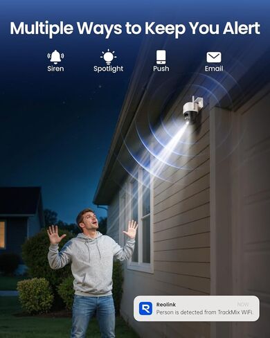 REOLINK 4K 8MP Dual-Lens PTZ Wired WiFi Outdoor Security Camera, 2.4/5GHz | 360° Auto Tracking, 6X Hybrid Zoom, Smart Person/Vehicle/Animal Detection, Dual-Band Wi-Fi, Color Night Vision, TrackMix WiFi in Kuwait