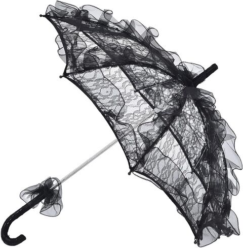 Wedding Parasol Lace Bride Umbrella Stylish Decor for Celebrations and Photography 22.8in Diameter in Kuwait