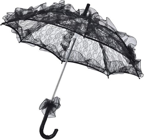 Wedding Parasol Lace Bride Umbrella Stylish Decor for Celebrations and Photography 22.8in Diameter in Kuwait