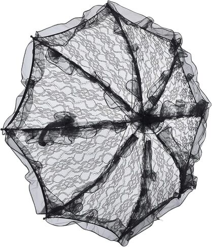 Wedding Parasol Lace Bride Umbrella Stylish Decor for Celebrations and Photography 22.8in Diameter in Kuwait