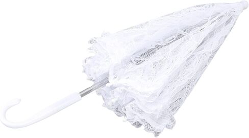 Bridal Lace Umbrella Durable Lace Material for Outdoor Weddings and Prom Events 19.7x17.1in in Kuwait