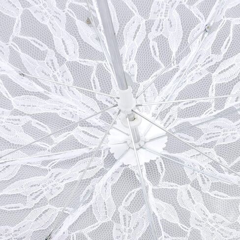 Bridal Lace Umbrella Durable Lace Material for Outdoor Weddings and Prom Events 19.7x17.1in in Kuwait