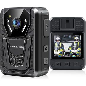 CAMMHD F6 128G 4K Body Camera Work 12H, Night Vision Body Camera with Audio and Video Recording，H.265 Body Cam Video Recorder for Work and Guard Security in Kuwait