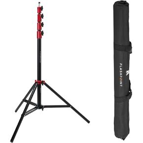 Flashpoint Pro Air-Cushioned Heavy-Duty Light Stand (Red, 9.5') in Kuwait