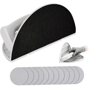 Drywall Corner Sander, Semi-circular Drywall Corner Tool with 12pcs Reusable Sandpaper Assortment for Cleaning and Polishing Walls and Corners(Grit 120/180/240) in Saudi Arabia