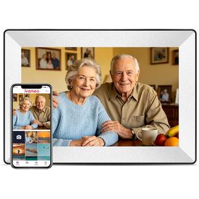Frameo 10.1inch Digital Picture Frame WiFi Smart Digital Photo Frame 1280 * 800 IPS HD Touch Screen,16GB Memory Auto-Rotate,Share Photos/Videos Instantly via Frameo App from Anywhere in Kuwait