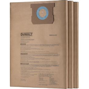 3 Pack DXVA19-4101 Replacement Filter Bags for 6 to 10 Gallon Wet/Dry Shop Vac, Disposable Collection Dust Bags Compatible with DXV06P, DXV09P, DXV09PA, DXV10P, DXV10S Vacuum in Kuwait