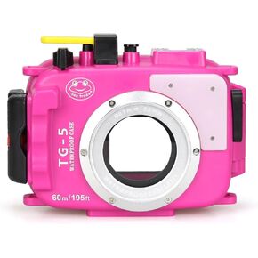 Sea frogs Underwater Camera Housing Compatible with Olympus TG-5 IPX8 | 60m/196ft Maximum Diving Depth Waterproof Camera Case for Diving, Surfing, Black in Kuwait