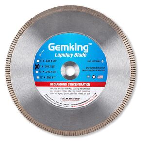 Gemking Lapidary Saw Diamond Blade, 10-inch, Ultra-Thin Notched Rim for Gemstones, Agate, Geodes (10" X .040 X 5/8" Arbor) in Saudi Arabia