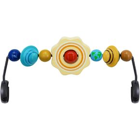 iGRATENS Baby Bjorn Bouncer Toy Bar, Hand-Painted Wooden Toy for Baby Bouncer Soft & Bliss, Easy to Attach and Remove, Child-Friendly Materials, Rich Color Design for Curious Babies, Sun & Planets in Saudi Arabia