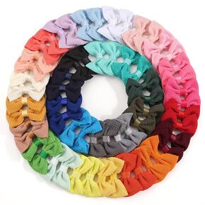 JOYOYO 60Pcs Baby Girls Kids Toddlers 2.75 Inch Twill Waffle Fabric Hair Bows Alligator Clips for Pigtails Hair Accessories and Bangs in Saudi Arabia
