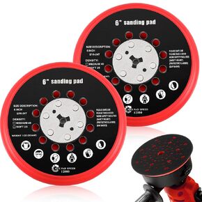 6 Inch Replacement Sander Pad Compatible with Bosch Get75-6n Sander - 6" Hook and Loop Sanding Pad Multi-Hole Grinding Plate Replace Compatible with Rsm6044 Rsm6045 Rsm6046(2 Set) in Kuwait