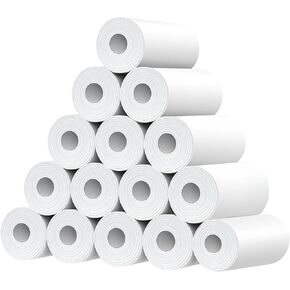 15 Rolls Instant Camera Paper Refill for Youngster Cameras, 2.2 x 1 in, 57 x 25 mm Thermal Print Paper Rolls, White, Smooth Printing, Widely Compatible in Saudi Arabia