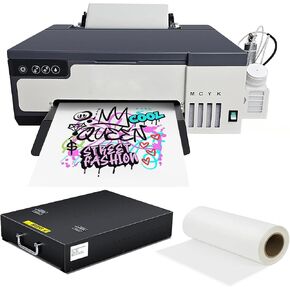 A3 DTF Printer with Roll Feeder, XP600 Printhead 5760x1440DPI, DTF Transfer Printer Machine with Built-in White Ink Stirrer & Auto Cleaning, for T-Shirt Textile Printing (A3 Printer) in Saudi Arabia