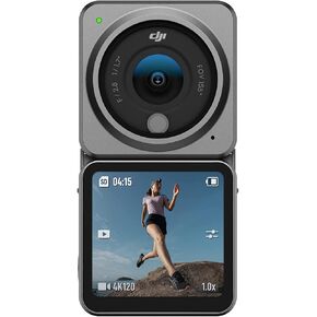 DJI Action 2 Dual-Screen Combo (32GB) WITHOUT Magnetic Protective Case, 4K Action Camera with Dual OLED Touchscreens, 155° FOV, Magnetic Attachments, Stabilization, Underwater Camera Ideal | 1/1.7 12MP Sensor, 155 Degree FOV, Dual OLED Touchscreens, 32GB  in Kuwait