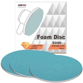 6" P3000 Foam Discs for Orange Peel Removal & Clear Coat Refinement | Uniform Scratch Pattern Consistent Surface Contact Wet Sanding Compatible Pre-Polish Refinement Polish-Ready Finish in Kuwait